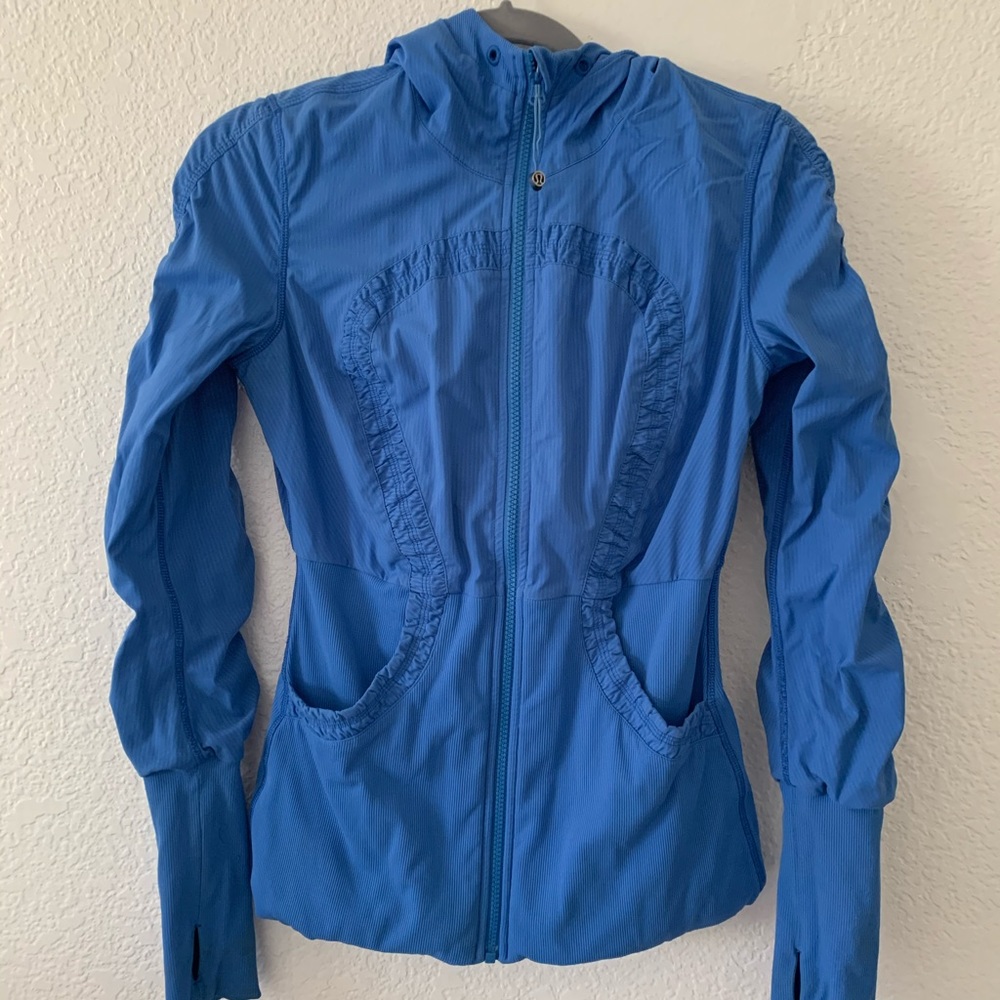 Bright blue Lululemon jacket
